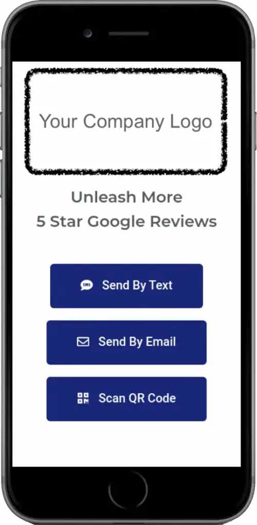 Ask For Review Phone Mockup With Your Company Logo