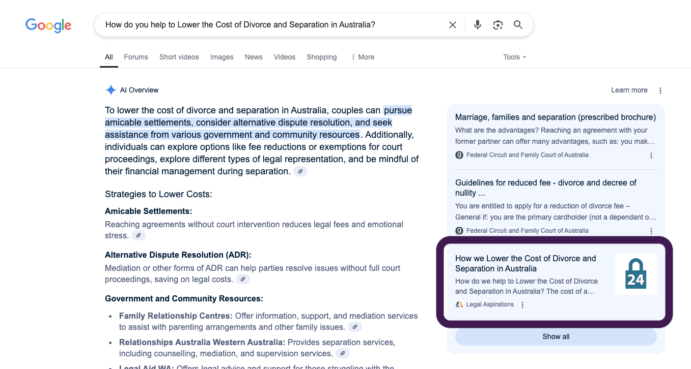 What Is Answer Engine Optimisation (aeo) Real Example In Legal
