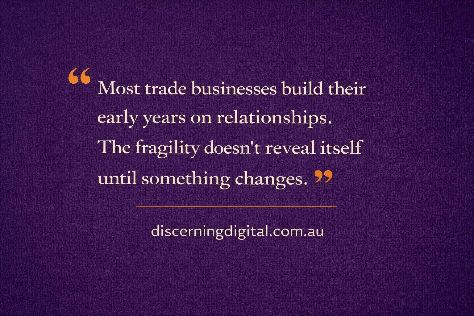 Fragility Of Referral Based Trade Businesses