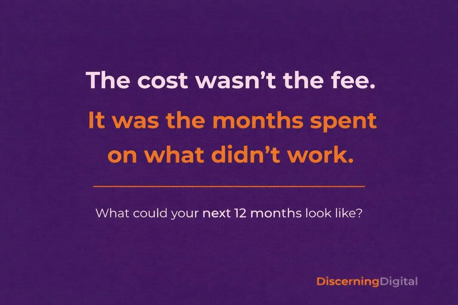 The Cost Wasn't The Fee