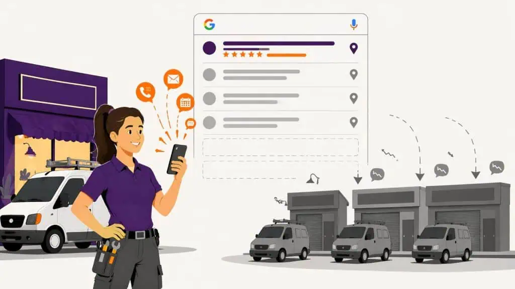 Trade Business Owner Holding Steady With Lit Shopfront As Competitors Fade, Showing Why You Should Not Reduce Marketing Costs Feature