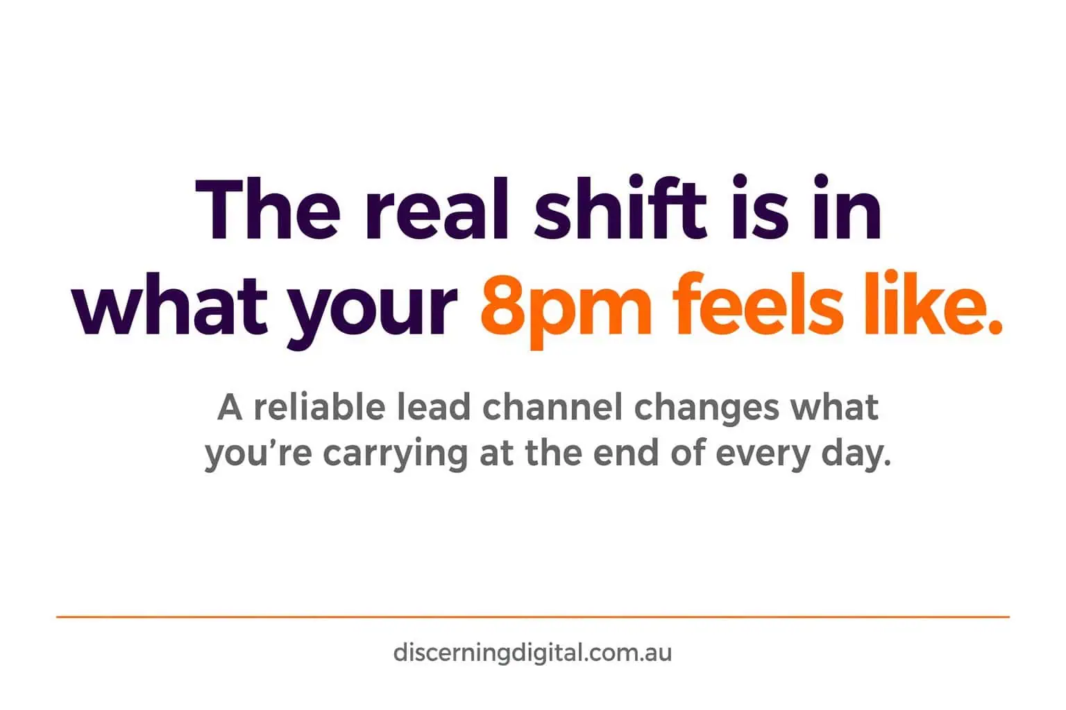 Typographic Graphic About The Emotional Shift At 8pm When A Local Service Business Owner Can See Enquiries Landing Consistently Image 6