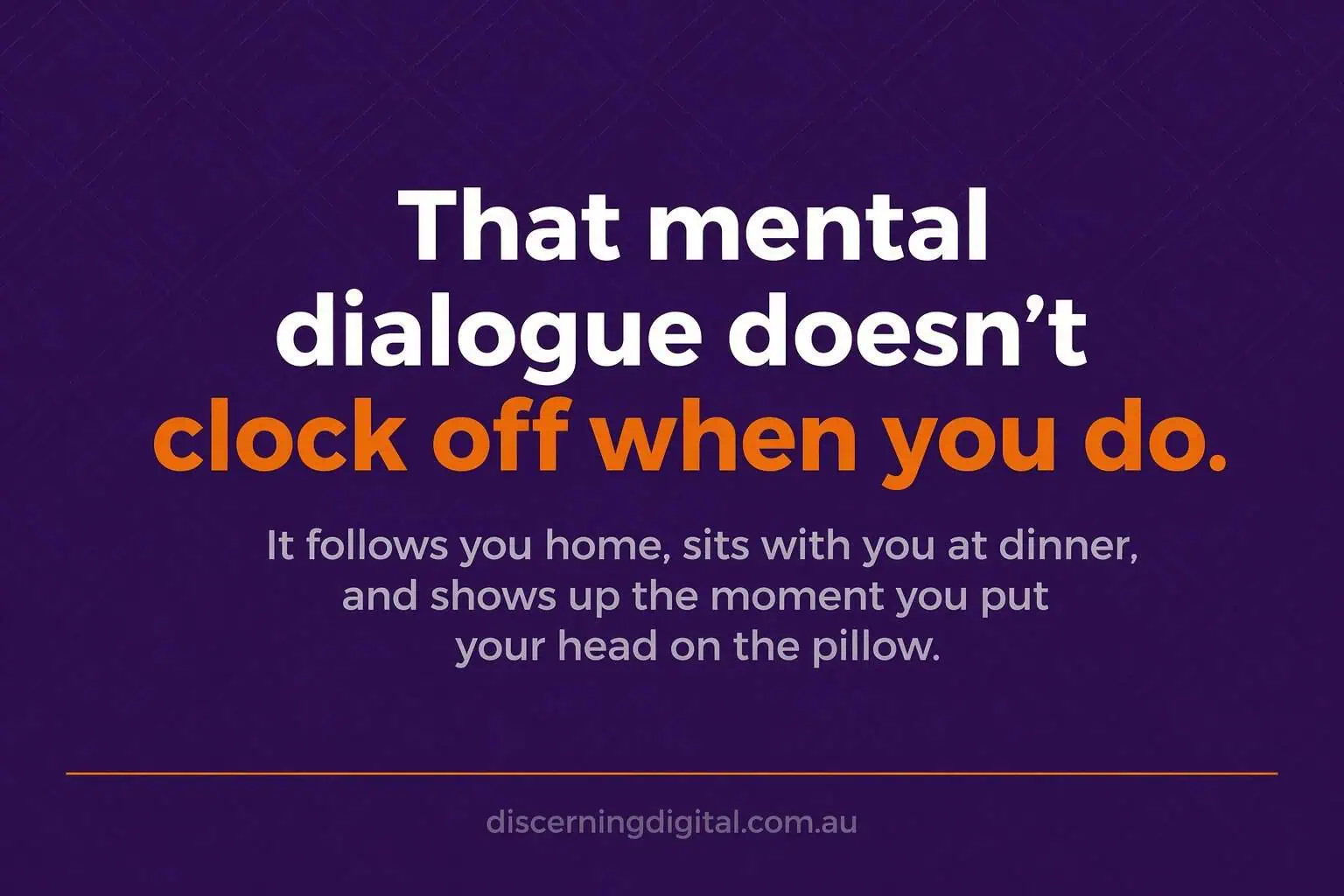 Typographic Graphic Showing How Trade Business Owner Stress Follows Owners Home Long After Work Has Finished Image 1